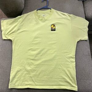 Yellow Nike T-Shirt with Red Roses and Black Nike Swoosh Design
